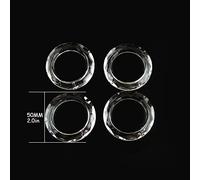 Anillo de luz de cristal de 50 mm, 10 unidades, anillo de luz de cristal, lámpara de cristal, prismas, piezas colgantes de moda, violeta, 10 unidades