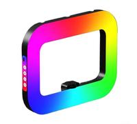 Anillo de luz de relleno para artistas de maquillaje y serpentinas con temperatura de color ajustable de 2500 K-8500 K y control de brillo de 20 a 100 (YM200-RGB)