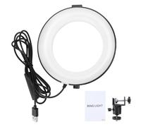 Anillo de luz flexible y portátil con clip para monitor de computadora portátil, luz circular LED regulable, anillo de luz para selfies, 10 niveles