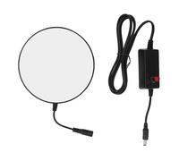 Anillo de Luz LED, Lámpara para Experimento AC 0250V Luz LED Microscopio Ajustable de Alto Brillo (Enchufe de la UE)
