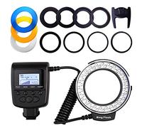 Anillo De Luz Luz De Anillo con Luz De Anillo 48Pcs Led Macro Ring Flash Light Rf-550D Speedlight con 8 Anillo Adaptador / 4 Difusor De Flash