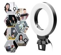 Anillo de Luz para Computadora Portátil con Clip, Iluminación Portátil para Videoconferencias con Control de Brillo de Temperatura de Color para Teléfono/cámara Web/Monitor