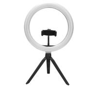 Anillo de luz portátil para creadores de TikTok y YouTube, kit de anillo de luz LED con temperatura de color ajustable y trípode, 10 niveles de