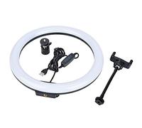 Anillo de Luz Regulable TPD668, 12W, 12 Pulgadas, 160LED, 3200K-5600K, para Maquillaje con Cabezal Esférico, Lámpara de Anillo con Clip para Teléfono, Anillo de Luz Regulable