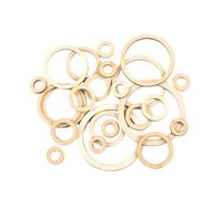 Anillo de madera sin terminar Rodajas de madera redondas sin terminar, 20, 30, 40, 50, 60 y 75 mm, for decorar álbumes recortes manualidades(Random mix 50pcs)