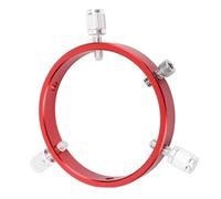 Anillo de Mira Guía Rojo de Aleación de Aluminio, Orificio de 90 Mm, Tornillo M6 para Astrofotografía de Telescopio de 70 90 Mm con 3 Tornillos de Bloqueo, Ancho Aumentado de 14 Mm