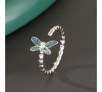 Anillo de moda de cobre con gotero de aceite de de 1 , anillo retro versátil para damas, anillo ajustable para índice, regalo para citas