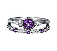 Anillo de moda para mujer, 1 anillo, par de anillos de tamaño 510, anillos de amor propio, talla única, Cobre, Sin piedras preciosas