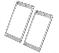Anillo de montaje de pastilla Humbucker para guitarra, 2 unidades, marco envolvente de 4 mm de profundidad para 92 x 46 mm, dimensiones externas de 70 x 39 mm, cavidad interna (plata)