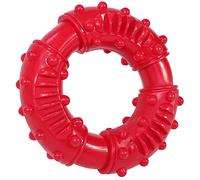 Anillo de Mordedura de Perro,Juguetes Para Masticar Perros Para Masticadores Agresivos,Juguetes Indestructibles de Caucho Natural para Perros Pequeños,Medianos y Grandes (Rojo)