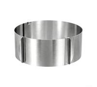 Anillo de mousse ajustable de acero inoxidable redondo (1 unidad)