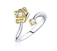 Anillo de mujer de oro con circonita de corona de princesa estilo reina regalos para joyas regalos creativos y útiles Lovely And Practical