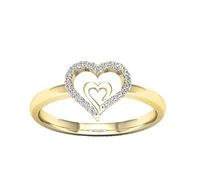 Anillo de mujer Gif Creative Jewelry Amor Compromiso Corazón a Corazón Anillos Traje de baño Ringelbadeanzug, 6, Circonitas, Sin piedra preciosa