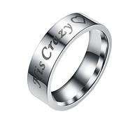Anillo de mujer His Crazy Her Weirdo Crown par anillo pareja mujer anillos para hombre regalo lindo emo regalos para adolescentes anillos plata 925 señoras Practical Treatment