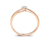 Anillo de mujer vintage, alianzas de boda para mujer con diamante de 0,08/0,13/0,18 quilates de oro rosa regalo de 18 cumpleaños niña, 50 (15.9), Oro rosa 9K, Diamante