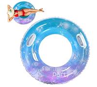 Anillo de natación Anillo Flotante de Lentejuelas de Cielo Estrellado para Adultos con asa Tubo de natación Inflable para Adultos Flotadores de Piscina para Suministros de Fiesta en la Playa de Ver