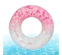 Anillo de natación hinchable ergonómico con lentejuelas | Flotador redondo de piscina para principiantes adultos playa acuático lago río fiesta accesorio fotográfico
