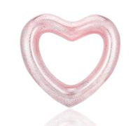 Anillo de natación Inflable en Forma de corazón para niños, Adultos,Oro Rosa