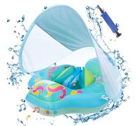 Anillo de natación para bebé con toldo extraíble, correas de hombro ajustables, entrenador de natación, flotador inflable para a partir de 3 - 36 meses.