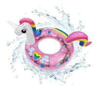 Anillo de Natación para Niños,Unicornio Anillo de Natación Inflable,nflable del Flotador de Unicornio con Brillos,Anillo de Natación Duradero,Fiestas de Verano Junto a la Piscina,Parque Acuatico