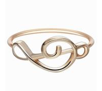 Anillo de nudillos con dije de clave de sol, regalo para amantes de la música, anillos minimalistas