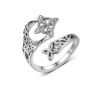 Anillo de nudo celta, anillo de nudo de bruja, joyería para mujer, anillo celta, Large, Latón, Sin piedra preciosa
