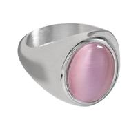 Anillo de ópalo retro, joyería ovalada de plata para disfraz, elegante y anillo vintage para adolescentes y niñas, joyería para el pulgar, Refer to description, Acero de titanio respetuoso con