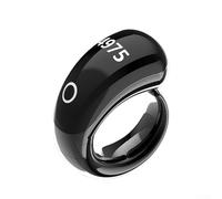 Anillo de oración musulmán digital inteligente Tasbih con pantalla LED, impermeable IP68, 5 recordatorios diarios, tamaño ajustable para mayor comodidad (negro)