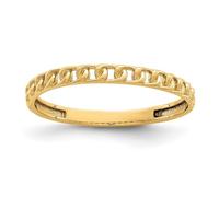 Anillo de oro amarillo macizo de 14 quilates, regalo de joyería para mamá, US 10 | EU 62.5 | DE 20 | JP 20 | UK T 1/2, Metal, Sin piedras preciosas