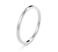 Anillo de oro blanco para mujer, anillo de eternidad de oro blanco de 9 quilates, 14 quilates, 18 quilates, anillo estrecho de 3 mm para propuesta de boda, O 1/2, No es una piedra preciosa