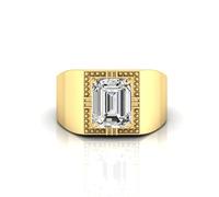 Anillo de oro Ratti de 3.25 a 16.25 pulgadas, piedra de zafiro blanco natural, certificado de seguridad Pukhraj, anillo ajustable, piedra natal, piedra preciosa suelta por laboratorio