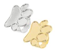 Anillo de Paleta Esmalte de Uñas para Aleación 2 Piezas | Mini Bandejas Portátiles, Uso Doméstico Salones Profesionales, Soporte Estable y Ahorro de Espacio