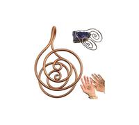 Anillo de palma de cobre, anillos de mano en espiral para meditación y curación energética, juego de anillos de cobre hechos a mano para curación energética, equilibrio de chakras, yoga, respiración y