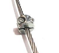 Anillo de parada para cable de 6 mm de diámetro, acero inoxidable, 2 partes - 2 tornillos de acero inoxidable A4 guardia corporal