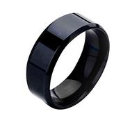 Anillo de pareja de acero inoxidable Exquisiteappointment, anillos para mujer que no girarán tu dedo (negro, 10)