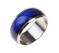 Anillo de pareja para mujeres y hombres, sentimiento de emoción cambiante de color, estado de ánimo, temperatura, joyería útil procesada, Zinc, Sin piedras preciosas