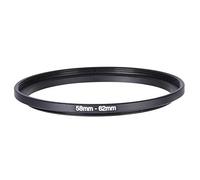 Anillo de Paso hacia Arriba de 58 mm a 62 mm para Lente de cámara, Anillo de Filtro Adaptador de Lente de Metal