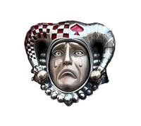 Anillo de payaso de tragedia y comedia, diseño de máscara de payaso llorando con sonrisa oscura, joyería para mujeres y hombres, Acero inoxidable, Sin piedras preciosas 1