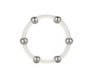 Anillo de pene de silicona Calex con perlas de acero talla XL, Ancho 870 mm, Longitud 560 mm, Profundidad 10 mm, Departamento HOMBRE, Poids 0.037 Kg, Colores Blanco