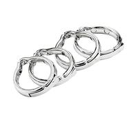 Anillo de pene de tamaño ajustable con hebilla magnética, anillo de gallo testicular masculino sexo metálico Juguete sexual de plata atado anillo funda de pene (24-26mm)