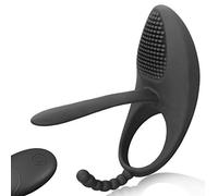 Anillo de pene vibradores para hombres con mando a distancia, punto G, clítoris y anal Pleasure, erección de larga duración, doble orgasmo para parejas