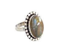 Anillo de piedra preciosa labradorita anillo de plata 925, anillo hecho a mano, tamaño del anillo 8 USA, piedra preciosa, labradorita llamativa