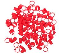 Anillo de piernas de pájaro, Anillos for Patas de identificación de pájaros, Color Rojo, 1,3x1,3 cm, Paquete de 100(Redx3pcs,1.3X1.3CMx3pcs)