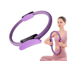 Anillo de pilates - 38 cm Yoga Magic Fitness Circle Pilates anillo para mujer para tonificar muslos, brazos y núcleo interno (morado)