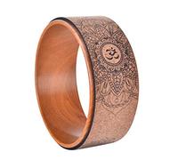 Anillo de Pilates, Círculo de Corcho Natural for Fitness, Pilates, Ruedas, Estiramiento Espalda, sólido, Herramienta Entrenamiento Yoga, Equipo(Brown)