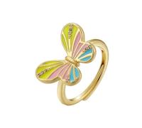 Anillo de plata 925, anillo clásico, anillos, joyería, mujeres, hombres, esmalte, anillo de apertura de mariposa para mujeres, anillo ajustable con caída de aceite rojo rosa