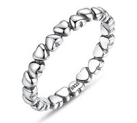 Anillo de plata 925, plata maciza 925 esterlina 100% original Forever Love Heart anillo de dedo joyería Año Nuevo y regalo San Valentino