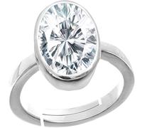 Anillo de plata ajustable con circonita natural de 11,25 ratti Jarkan, piedra de circonita natural Rashi Ratna Ashtadhatu para fines astrológicos para hombres y mujeres--B08K3JS3DN