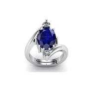 Anillo de plata con piedra preciosa Neelam de zafiro azul natural certificado sin calefacción de 14,25 ratti de 13,75 quilates, para mujeres y hombres, S-B0BSDXGJMRNAMZ