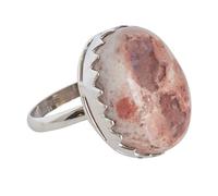 Anillo de plata de ley 925 con ópalo de fuego mexicano, cabujón ovalado de 23 x 17 mm, bisel de piedras preciosas rojas, hecho a mano, regalo para mujeres, cumpleaños, aniversario, Navidad, V 1/2, 65
